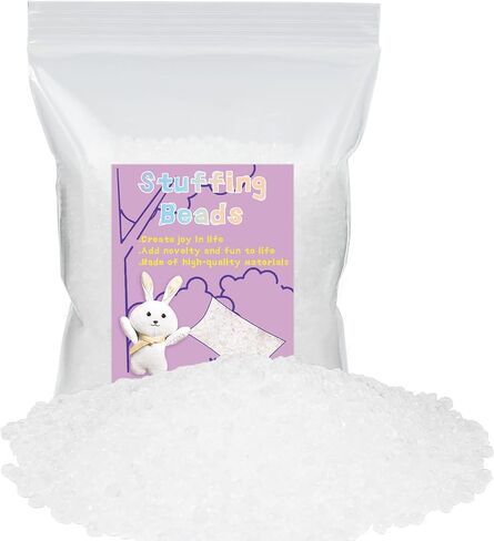FTEVEN 200g / 7.05oz Toy Stuffing Beads, Premium Plastic Weight Stuffed Beads, Polyethylene Filler Beads, Plastic Transparent Stuffing Beads for Filling Bean Bags, Animal Toys, DIY Crafts in Kuwait