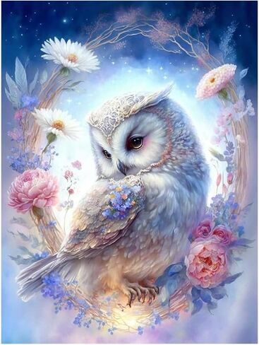 Owl Stamped Cross Stitch Kits for Adults, Animals Counted Cross Stitch Kits for Beginners, Needlepoint Cross-Stitch Patterns Embroidery Kits Arts and Crafts for Home Decor 12×16 Inch in Kuwait
