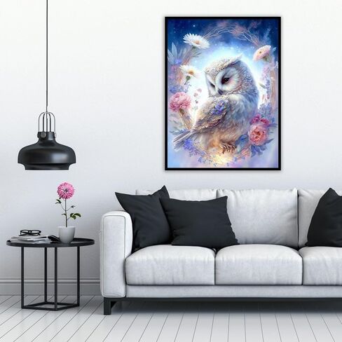 Owl Stamped Cross Stitch Kits for Adults, Animals Counted Cross Stitch Kits for Beginners, Needlepoint Cross-Stitch Patterns Embroidery Kits Arts and Crafts for Home Decor 12×16 Inch in Kuwait