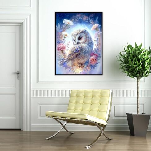 Owl Stamped Cross Stitch Kits for Adults, Animals Counted Cross Stitch Kits for Beginners, Needlepoint Cross-Stitch Patterns Embroidery Kits Arts and Crafts for Home Decor 12×16 Inch in Kuwait