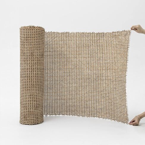 KOLWOVEN عرض 24 بوصة حزام من الروطان الطبيعي لمشاريع الضرب | قصب شبكي مفتوح منسوج مسبقًا - ورقة حزام قصب - لفة حزام قصب الروطان الطبيعي (1 قدم) in Kuwait