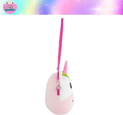 حقيبة كروس صغيرة من القطيفة الناعمة على شكل وحيد القرن من سكويش باديز للبنات، مقاس 9 بوصة in Kuwait