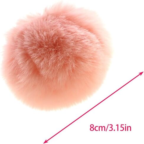26 قطعة من كرات بوم بوم من فرو الثعلب الصناعي DIY من فرو بوم بوم مع حلقة مرنة للقبعات وسلاسل المفاتيح والأوشحة والقفازات والحقائب الساحرة وإكسسوارات الحياكة (متعددة الألوان) in Kuwait