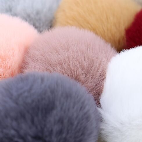 26 قطعة من كرات بوم بوم من فرو الثعلب الصناعي DIY من فرو بوم بوم مع حلقة مرنة للقبعات وسلاسل المفاتيح والأوشحة والقفازات والحقائب الساحرة وإكسسوارات الحياكة (متعددة الألوان) in Kuwait