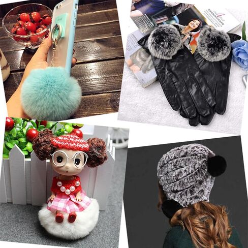 26 قطعة من كرات بوم بوم من فرو الثعلب الصناعي DIY من فرو بوم بوم مع حلقة مرنة للقبعات وسلاسل المفاتيح والأوشحة والقفازات والحقائب الساحرة وإكسسوارات الحياكة (متعددة الألوان) in Kuwait