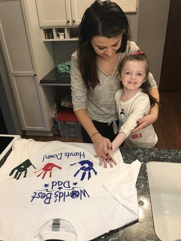 World's Best Mom T-Shirt with Paint Kit - Hand Prints for Family in Kuwait