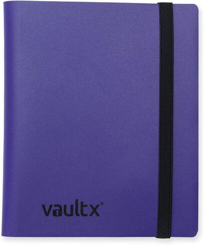 Vault X Binder - مجلد ألبوم بطاقات التداول ذو 4 جيوب - مجلد جيب تحميل جانبي 160 لـ TCG (أزرق) in Kuwait