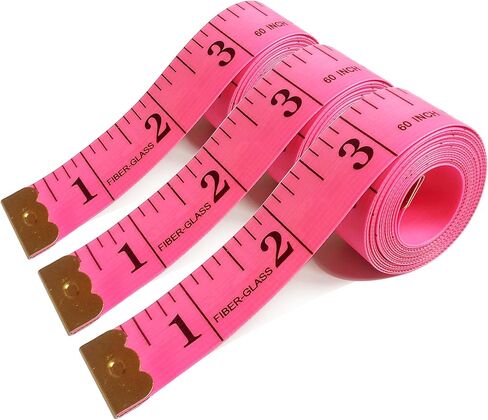 3 Pack Tape Measure Body Measuring Tape, Soft Measuring Tape for Body Weight Loss Sewing Cloth Measurement, 60 Inch Double Scale Tailor Ruler for Medical Measurement Nursing Craft (Yellow) in Kuwait