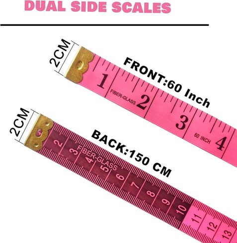 3 Pack Tape Measure Body Measuring Tape, Soft Measuring Tape for Body Weight Loss Sewing Cloth Measurement, 60 Inch Double Scale Tailor Ruler for Medical Measurement Nursing Craft (Yellow) in Kuwait