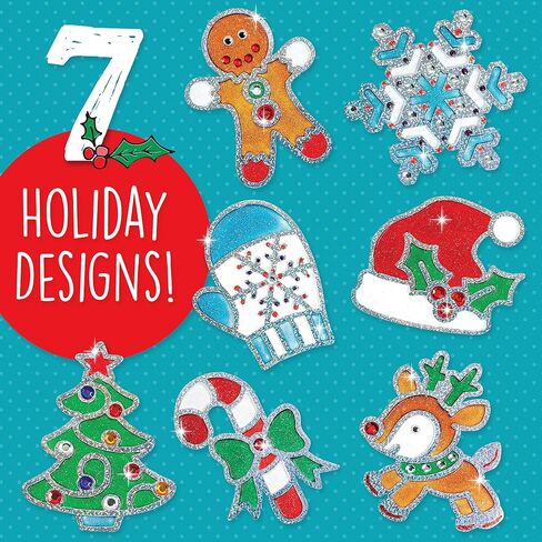 Creativity for Kids Holiday Easy Sparkle Window Art Craft Kit: Create 7 Window Art Designs, Holiday Crafts, Christmas Crafts for Kids Ages 6-8+, Christmas Activities for Kids in Kuwait