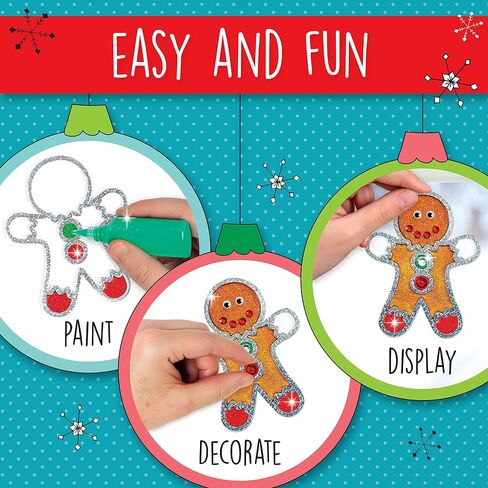 Creativity for Kids Holiday Easy Sparkle Window Art Craft Kit: Create 7 Window Art Designs, Holiday Crafts, Christmas Crafts for Kids Ages 6-8+, Christmas Activities for Kids in Kuwait