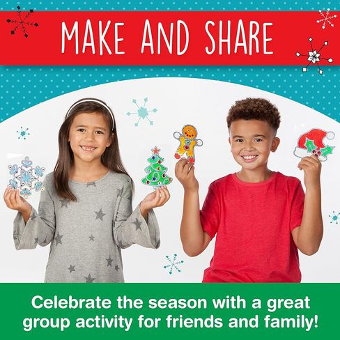 Creativity for Kids Holiday Easy Sparkle Window Art Craft Kit: Create 7 Window Art Designs, Holiday Crafts, Christmas Crafts for Kids Ages 6-8+, Christmas Activities for Kids in Kuwait