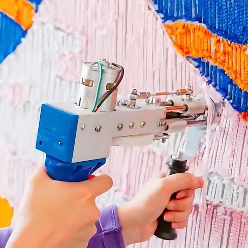 مسدس تلميع فني، مسدس سجاد قطع وحلقة 2 في 1، مجموعة أدوات بدء تشغيل مسدس اللف، مسدس سجاد، لصنع السجاد طاقة تيار متردد 100 فولت - 240 فولت in Kuwait