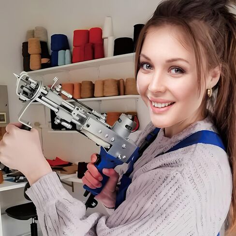 مسدس تلميع فني، مسدس سجاد قطع وحلقة 2 في 1، مجموعة أدوات بدء تشغيل مسدس اللف، مسدس سجاد، لصنع السجاد طاقة تيار متردد 100 فولت - 240 فولت in Kuwait