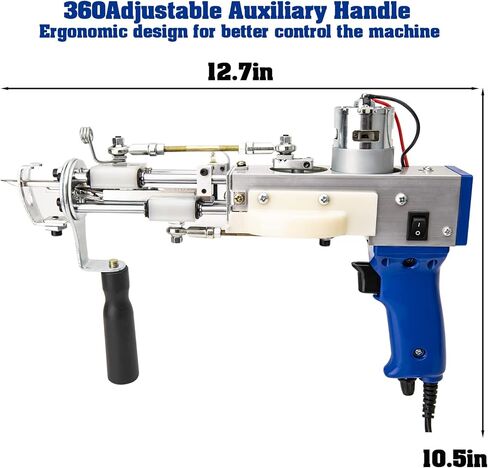 مسدس تلميع فني، مسدس سجاد قطع وحلقة 2 في 1، مجموعة أدوات بدء تشغيل مسدس اللف، مسدس سجاد، لصنع السجاد طاقة تيار متردد 100 فولت - 240 فولت in Kuwait