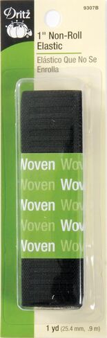 Dritz 9407W Non-Roll Woven Elastic, White, 1-Inch by 12-Yard in Kuwait