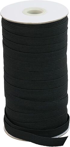 Flat Elastic Band for Sewing, 1/8 inch 50 Yards High Elasticity White Elastic Cord Elastic Rope Knit Elastic Spool for Sewing DIY Crafts(White,1/8 Inch * 50 Yard) in Kuwait