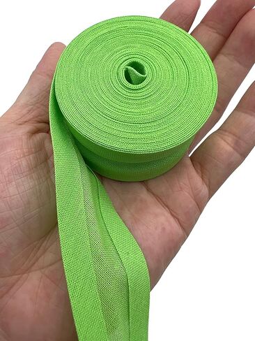 PEPPERLONELY 5 Yards 25mm (1 Inch) 100% Cotton Single Fold Bias Type Bias Binding for Sewing and Hemming Ribbon - Black in Kuwait