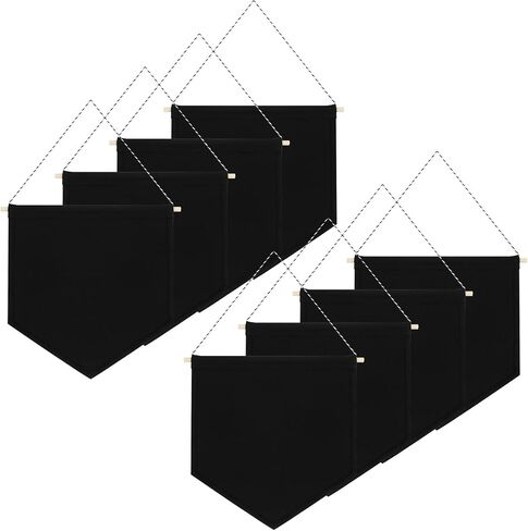 8PCS Canvas Banner Blank, White Canvas Banners with Wooden Dowel, Enamel Pin Wall Display Banner for Enamel Pins Lapels Badges Buttons Patches Collection, 26 x 30cm in Kuwait