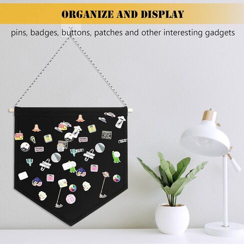 8PCS Canvas Banner Blank, White Canvas Banners with Wooden Dowel, Enamel Pin Wall Display Banner for Enamel Pins Lapels Badges Buttons Patches Collection, 26 x 30cm in Kuwait