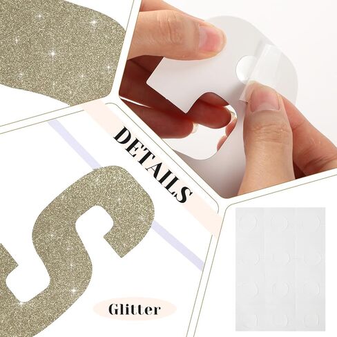 78 Pcs Make Your Own Banner Kits Large Size 6 Inch DIY Glitter Letter Pack Reuse Letters Banner Kit with White Ribbon for Birthday Wedding Shower Party Favor Wedding Wall Decor (Champaign Gold) in Kuwait