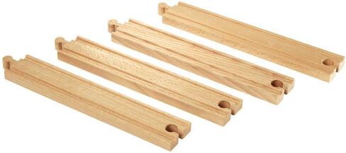 BRIO World 33341 - Long Straight Tracks - 4 Piece Wooden Train Tracks for Kids Ages 3 and Up in Saudi Arabia