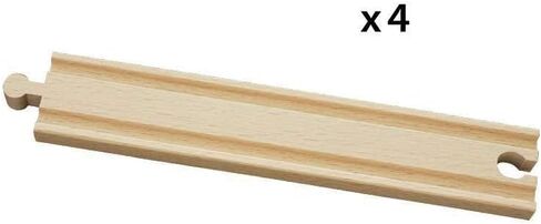 BRIO World 33341 - Long Straight Tracks - 4 Piece Wooden Train Tracks for Kids Ages 3 and Up in Saudi Arabia