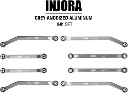INJORA Aluminum 4 Link Set for SCX24 C10 JLU Bronco Base Camp 4Runner, GL in Saudi Arabia