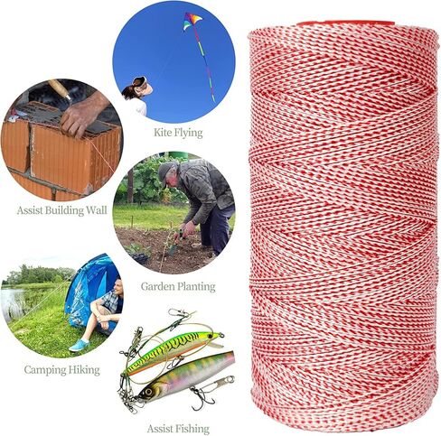 Simxkai 4-Strand Nylon Line بطول 830 قدمًا، خط طائرة ورقية قوي ومتين، سلسلة ميسون، أدوات البستنة المثالية in Kuwait