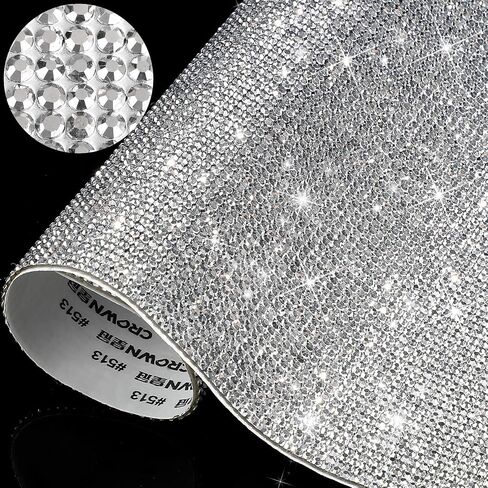 Outus 12000 Pcs Self-Adhesive Rhinestone Sheets Gem,White in Kuwait