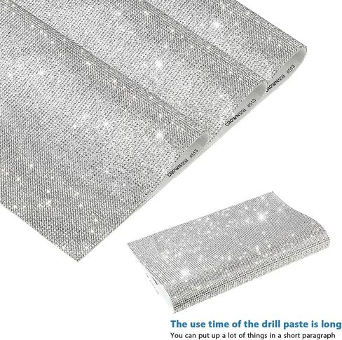 Outus 12000 Pcs Self-Adhesive Rhinestone Sheets Gem,White in Kuwait