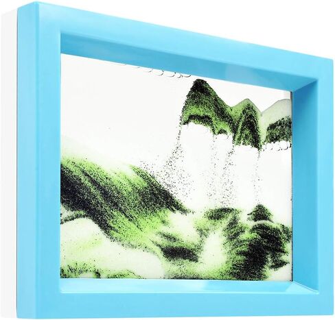 3D Moving Sand Art Picture - Blue Dynamic Flowing Frame in Saudi Arabia