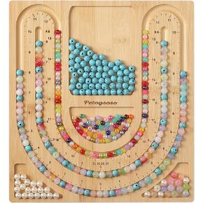 Petoysoso Bead Board for Jewelry Making, Bamboo Beading Board for Jewelry Bracelet Making, DIY Bracelet Bead Board in Saudi Arabia