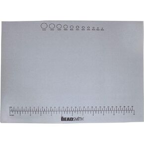 The Beadsmith Non-Slip Treasure Mat, 11 x 14 inches, Non-Slip Rubber Base with Soft Padded Surface, Laser Printed Measurements in Both inches and centimetres, Hangable Retail Put Up