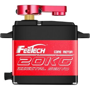35KG Servo Motor 7.4V High Voltage Waterproof High Torque RC Servo Full Metal Gear Digital Servo, Aluminium Case, Control Angle 180° for 1/8 1/10 RC Cars, TRAXXS x4, Baja, RC4WD, GTR and More
