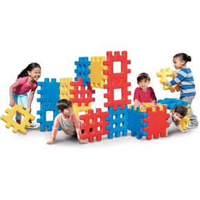 Little Tikes Big Waffle Block Set - 18 pieces, Blue/Red/Yellow in Saudi Arabia