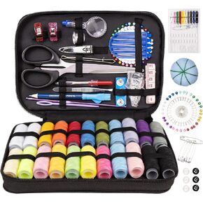 TALERLUV Mini Needle and Thread Sewing Kit for Adults, Basic Sewing Starter Set for Beginner, Travel, Small Fixes and Emergency Repairs, DIY Sewing Essentials