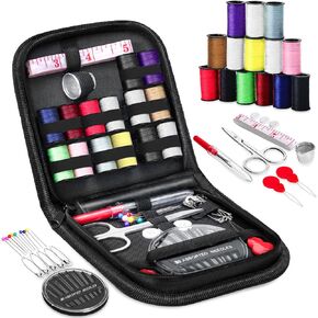 OKOMER Sewing Kit, Sewing Kit for Adults, Needle and Thread Kit, Travel Sewing Kit Sewing Supplies, Small Mini Sewing Kit, Basic, Beginner Sewing Kit, Contains Sewing Needles, Sewing Thread etc(M)