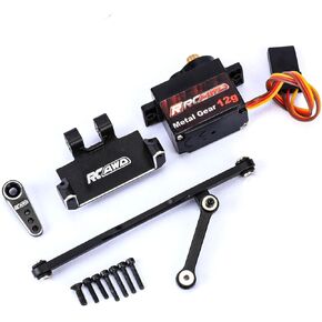 RCAWD SCX24 Steering Servo & SCX24 Servo Mount & SCX24 Servo Arm Steering Link Set for Axial 1/24 Series Upgrades Part in Kuwait
