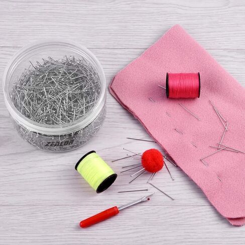 زيلور 2500 قطعة من دبابيس الراس 26 ملم من الساتان الناعم من الستانلس ستيل للخياطة والحرف اليدوية والخياطة in Kuwait