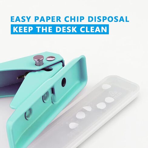 Single Hole Puncher Handheld 1/4 Inches Hole Punch, 20 Sheet Paper Punch Capacity Metal Hole Puncher with Skid-Resistant Base for Paper, Chipboard, Art Project, Purple in Kuwait