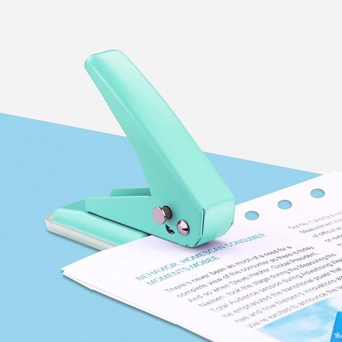 Single Hole Puncher Handheld 1/4 Inches Hole Punch, 20 Sheet Paper Punch Capacity Metal Hole Puncher with Skid-Resistant Base for Paper, Chipboard, Art Project, Purple in Kuwait