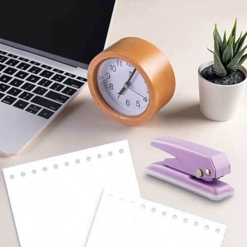 Single Hole Puncher Handheld 1/4 Inches Hole Punch, 20 Sheet Paper Punch Capacity Metal Hole Puncher with Skid-Resistant Base for Paper, Chipboard, Art Project, Purple in Kuwait