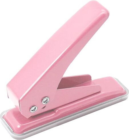 Single Hole Puncher Handheld 1/4 Inches Hole Punch, 20 Sheet Paper Punch Capacity Metal Hole Puncher with Skid-Resistant Base for Paper, Chipboard, Art Project, Purple in Kuwait