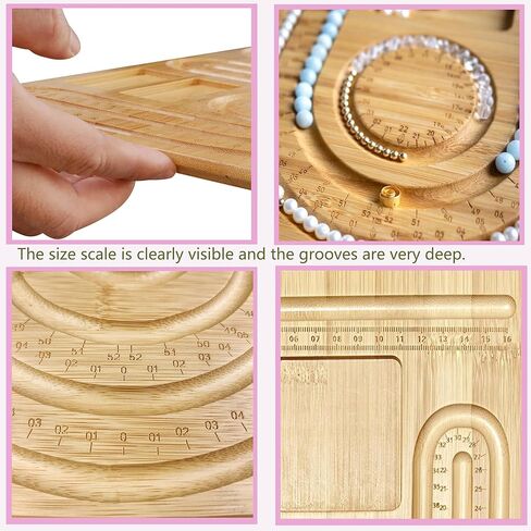 لوح خرز من الخيزران يوم الأربعاء لصنع المجوهرات - تصميم السوار والقلادة مع سجادات الخرز - لوح خرز من الخيزران DIY للتصميمات الإبداعية - حجم كبير 9.7 بوصة * 7.6 بوصة * 0.47 بوصة (م) in Kuwait