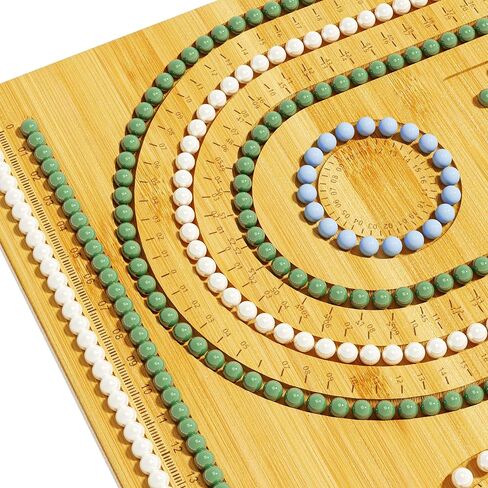 لوح خرز من الخيزران يوم الأربعاء لصنع المجوهرات - تصميم السوار والقلادة مع سجادات الخرز - لوح خرز من الخيزران DIY للتصميمات الإبداعية - حجم كبير 9.7 بوصة * 7.6 بوصة * 0.47 بوصة (م) in Kuwait