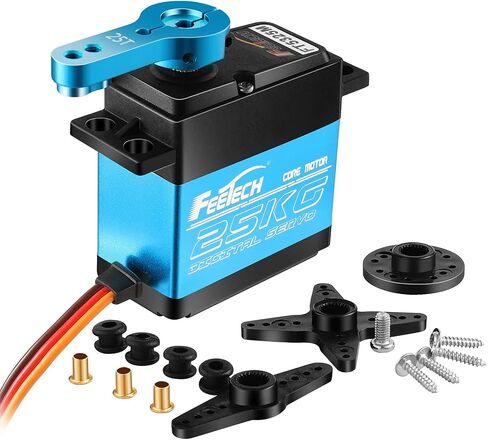 35KG Servo Motor 7.4V High Voltage Waterproof High Torque RC Servo Full Metal Gear Digital Servo, Aluminium Case, Control Angle 180° for 1/8 1/10 RC Cars, TRAXXS x4, Baja, RC4WD, GTR and More in Kuwait