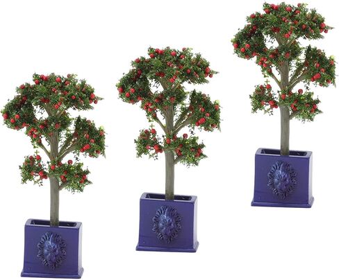 VGEBY Dollhouse Fruit Trees 3PCS Miniature Dollhouse Plants Artificial Fruit Tree Model for 1:12 Scale Dollhouse Decoration in Saudi Arabia