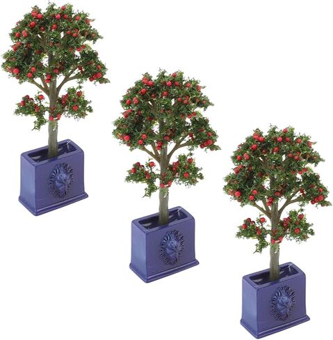 VGEBY Dollhouse Fruit Trees 3PCS Miniature Dollhouse Plants Artificial Fruit Tree Model for 1:12 Scale Dollhouse Decoration in Saudi Arabia