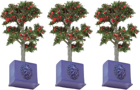 VGEBY Dollhouse Fruit Trees 3PCS Miniature Dollhouse Plants Artificial Fruit Tree Model for 1:12 Scale Dollhouse Decoration in Saudi Arabia